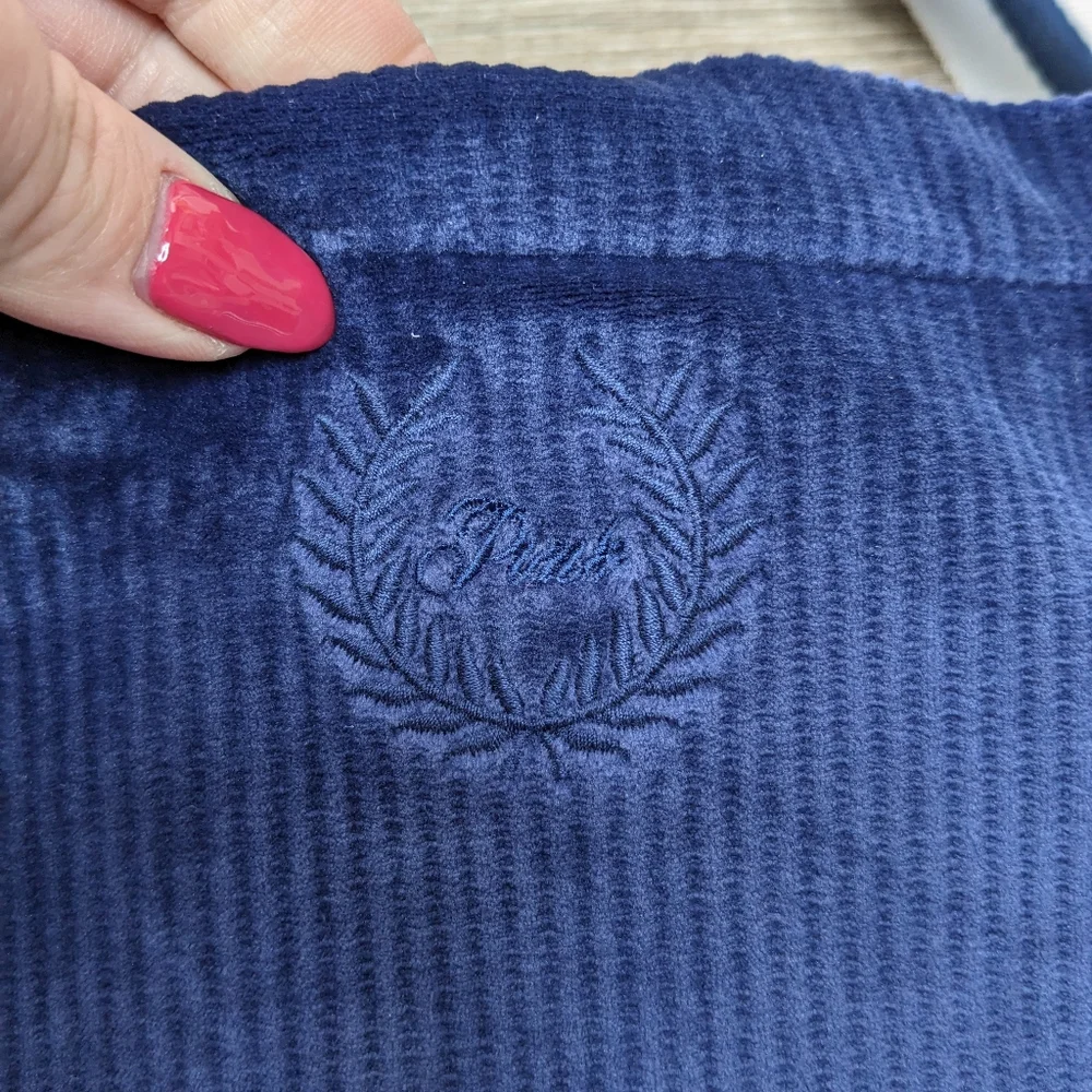 NWT Victoria's Secret PINK Ribbed Velour Blue Tote Bag